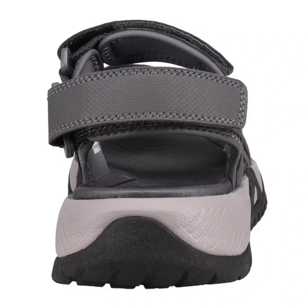 NWT Eddie Bauer Mens Anchor Water Sandal Grey Size 8 Outdoor Casual Strap Sandal